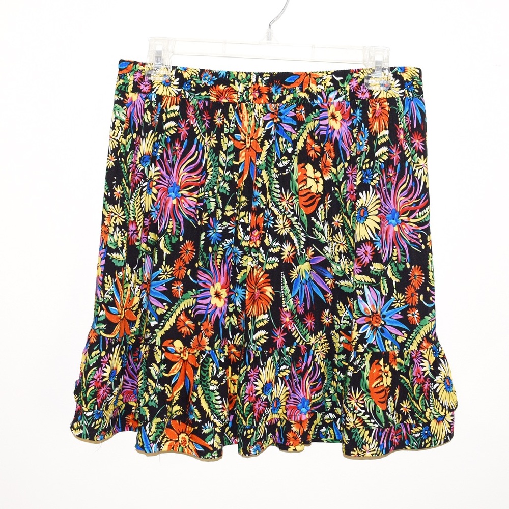 Rose & Rhyme Multicolor Floral Print Mini Skirt
